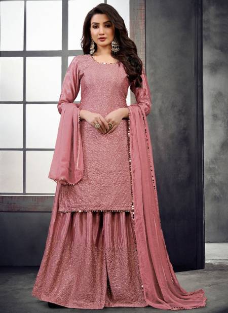 Pink Colour New Designer Fastival Wear Heavy Chiffon Suit Salwar Suit Collection 30063